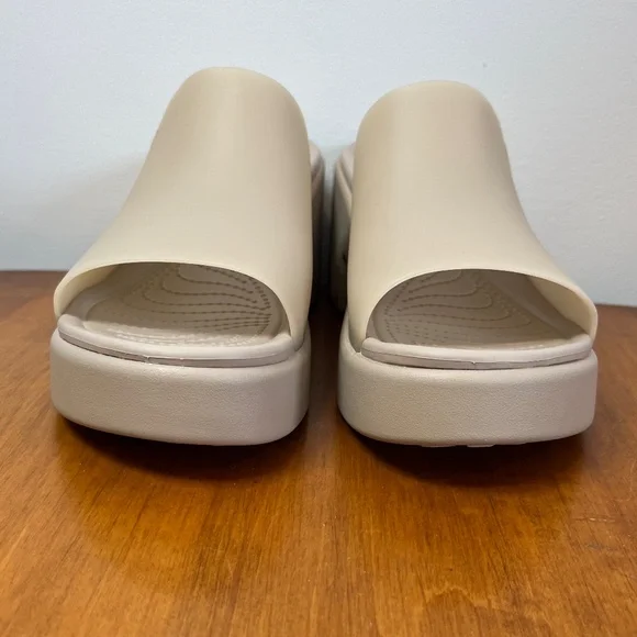 Women's Crocs Brooklyn Slide Open Toe Sandals Heel sz 9 Like New - Picture 5 of 9